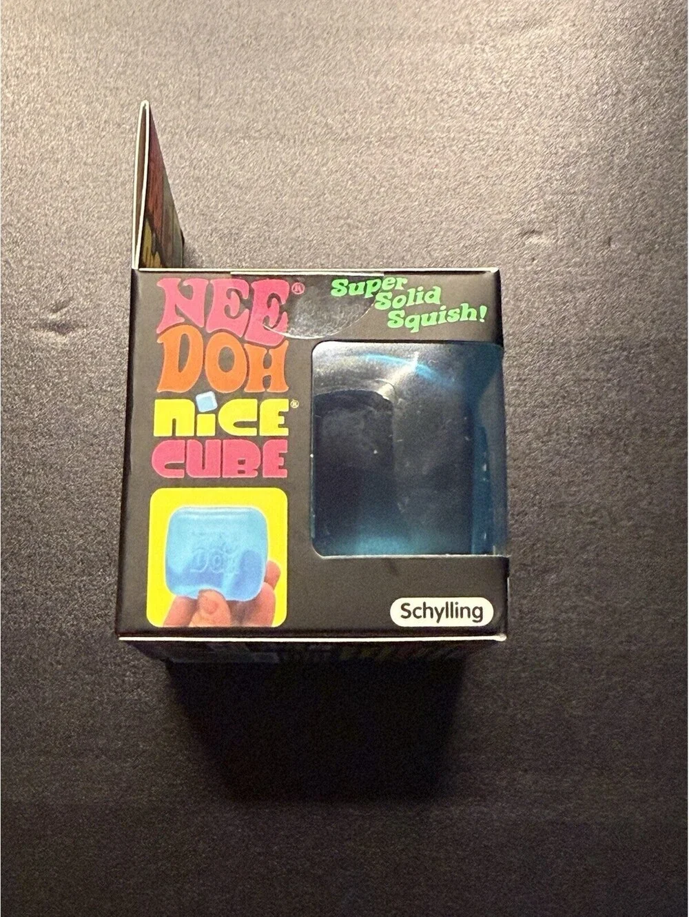 NeeDoh NICE CUBE Super Solid Squish ~ BLUE Sensory Squishy Toy NEW
